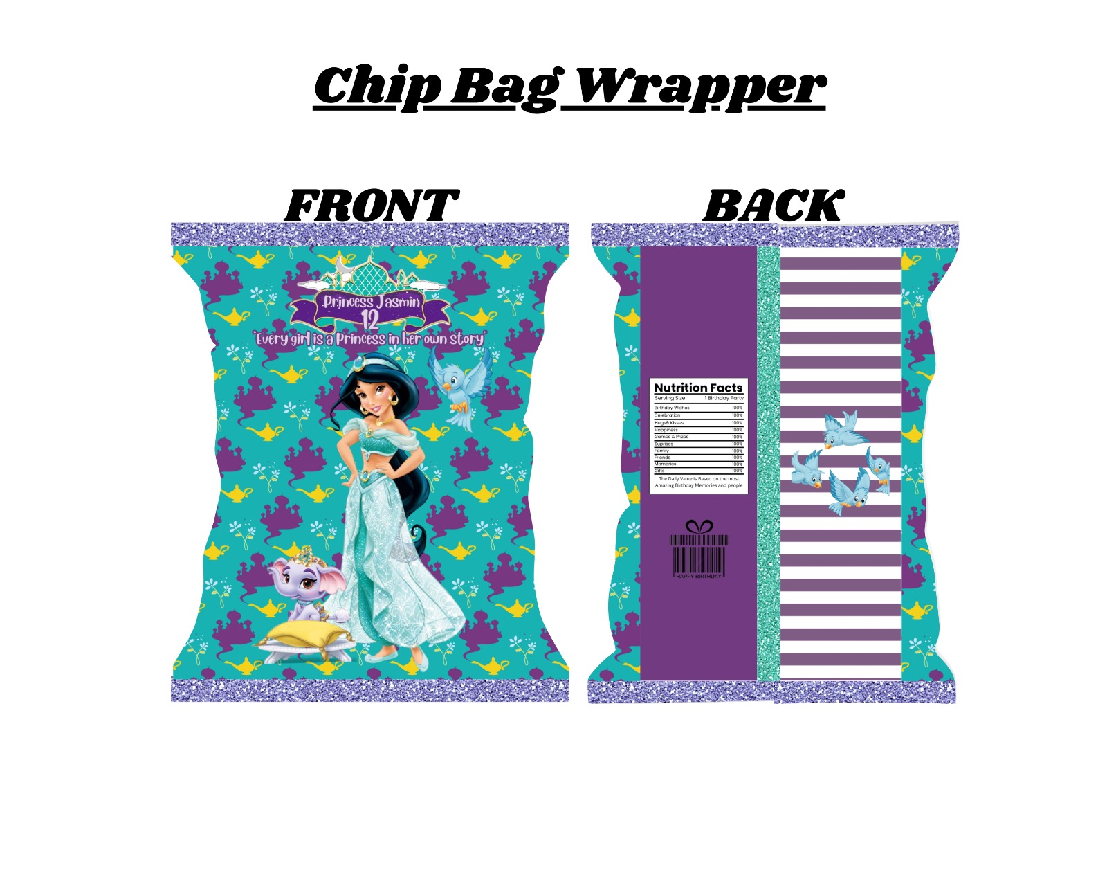 Chip bag wrappers by Cherished Moments