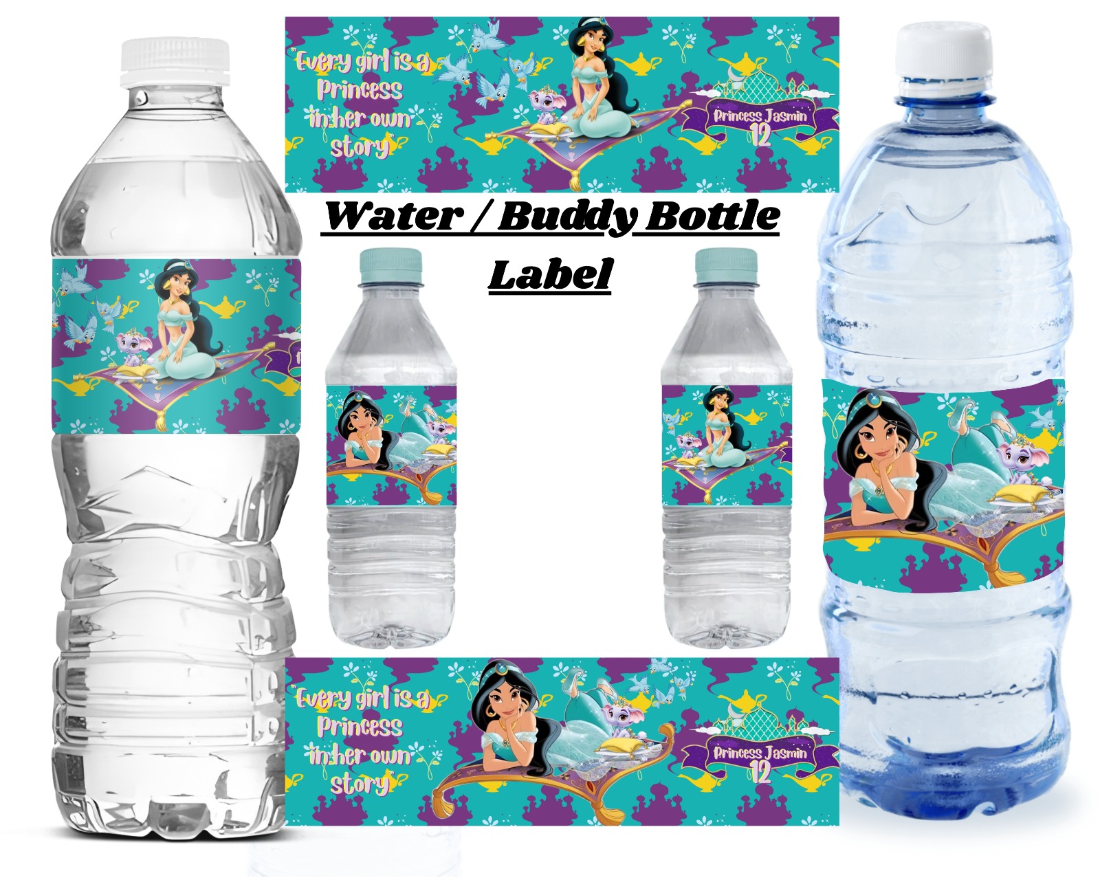 Water bottle labels by Cherished Moments